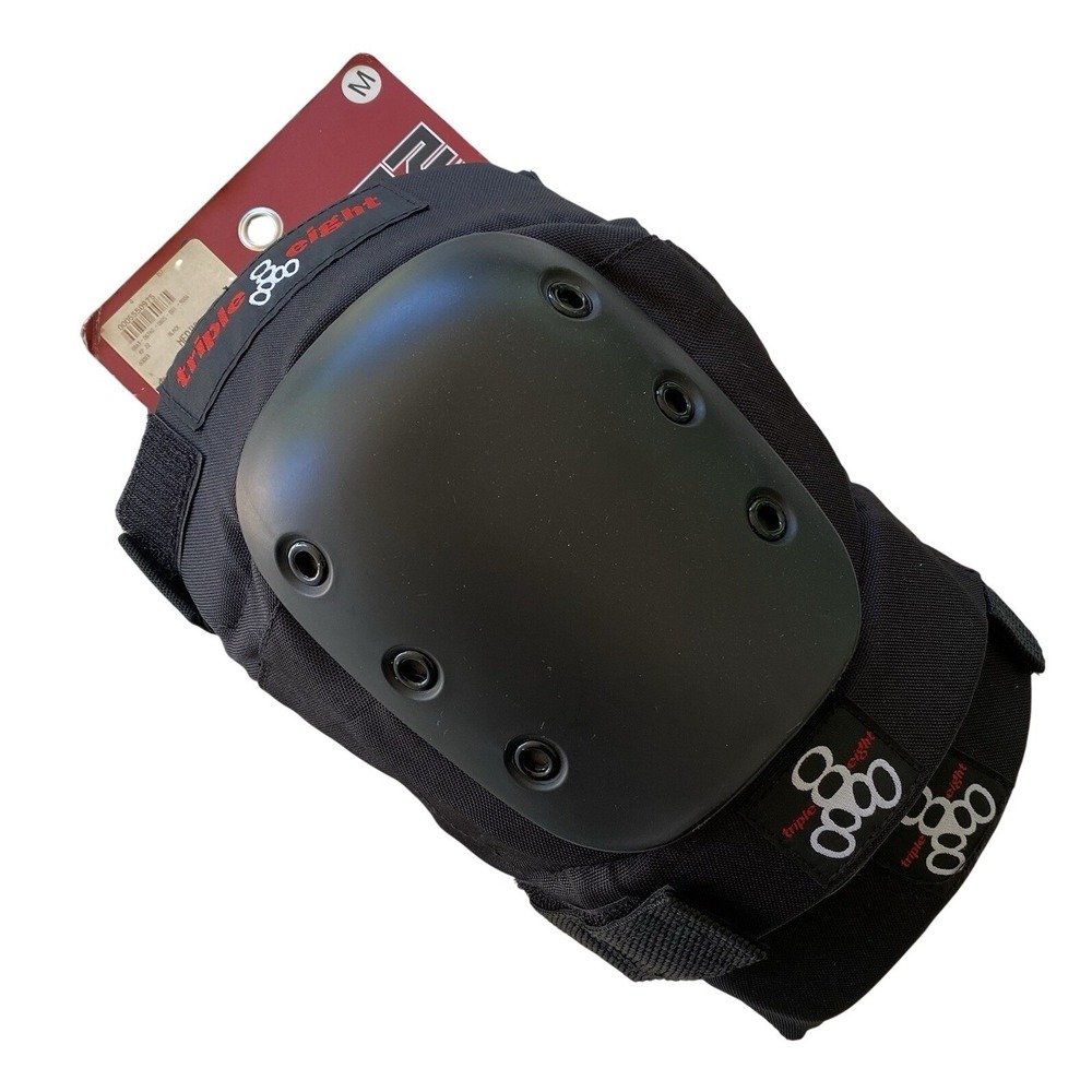 Triple Eight KP 22 Heavy-Duty Skateboarding Knee‎ Pads Black Medium Roller Derby